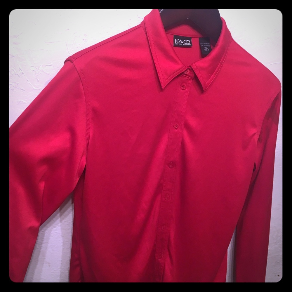 New York & Company RED blouse NY&CO